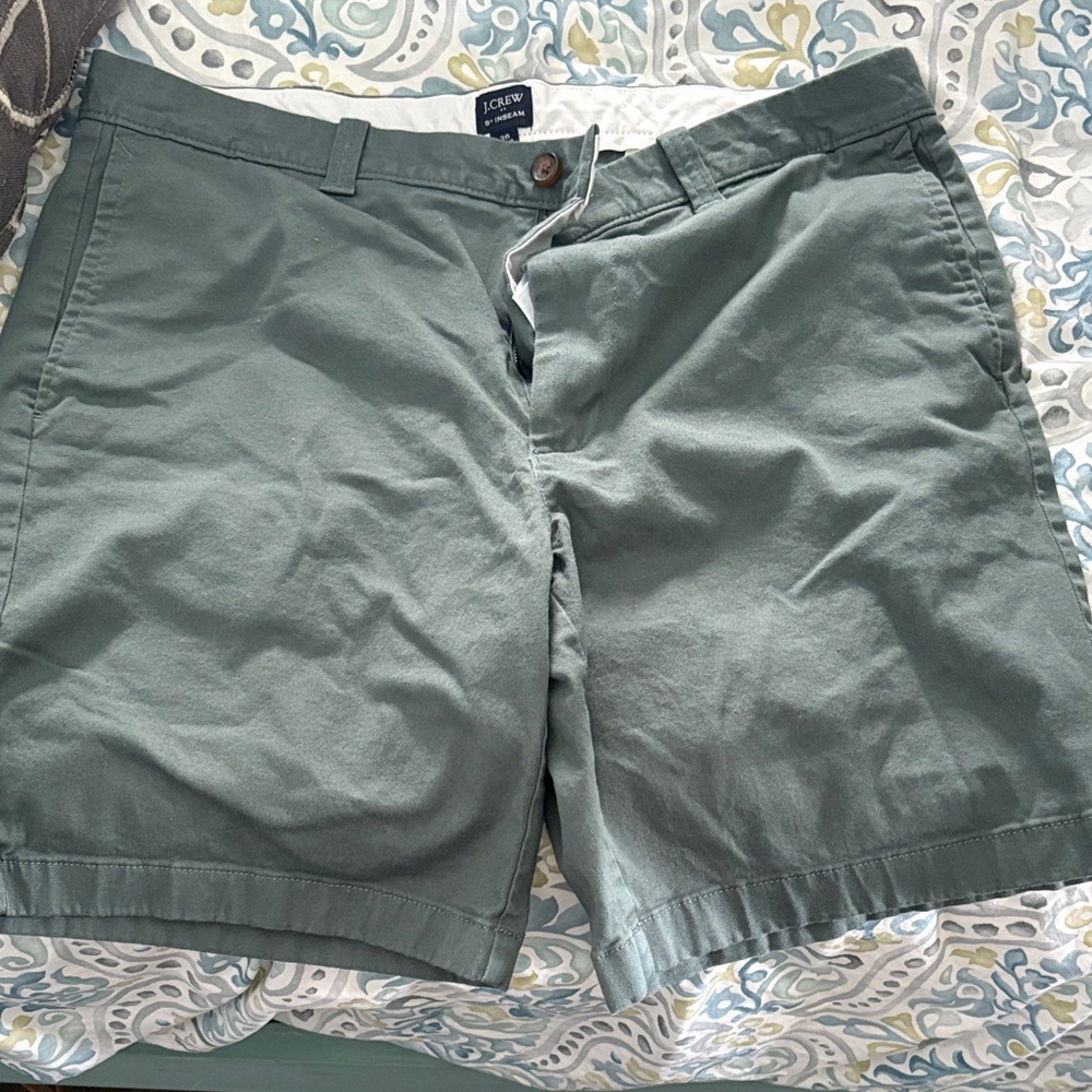 J. Crew Men's Olive Flat Front Shorts